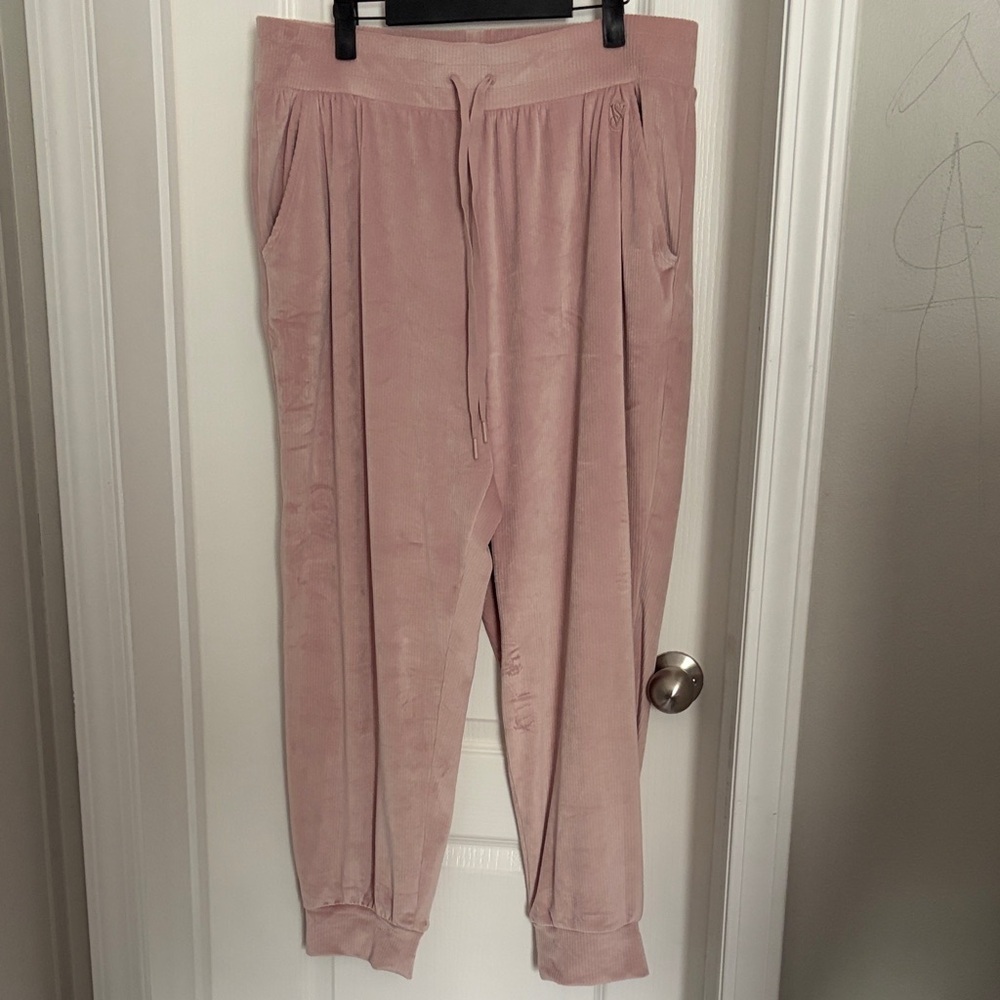 Victoria's Secret Dusty Rose Velour Joggers